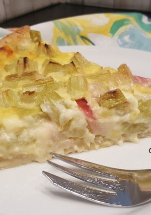 Une photo de Tarte à la rhubarbe alsacienne