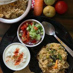 A picture of Vegetable pulao South Indian style.