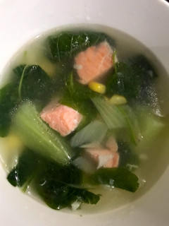 Foto resep Sup bayam salmon MPASI 1 tahun (1y+)