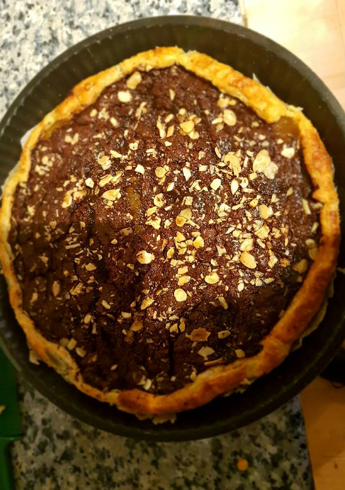 Una foto de Tarta de sidra y chocolate