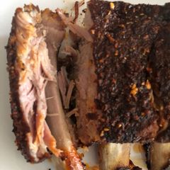 A picture of Sous vide ribs.