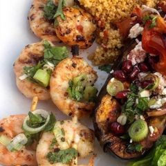 A picture of BBQ chilli prawns.