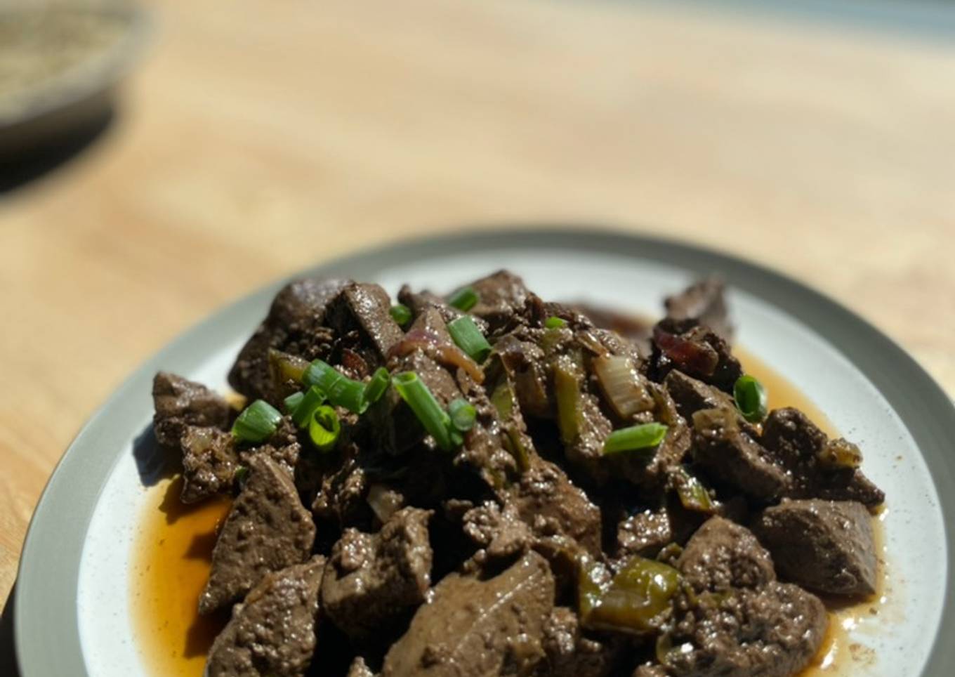 Lebanese-style lamb liver with lemon juice