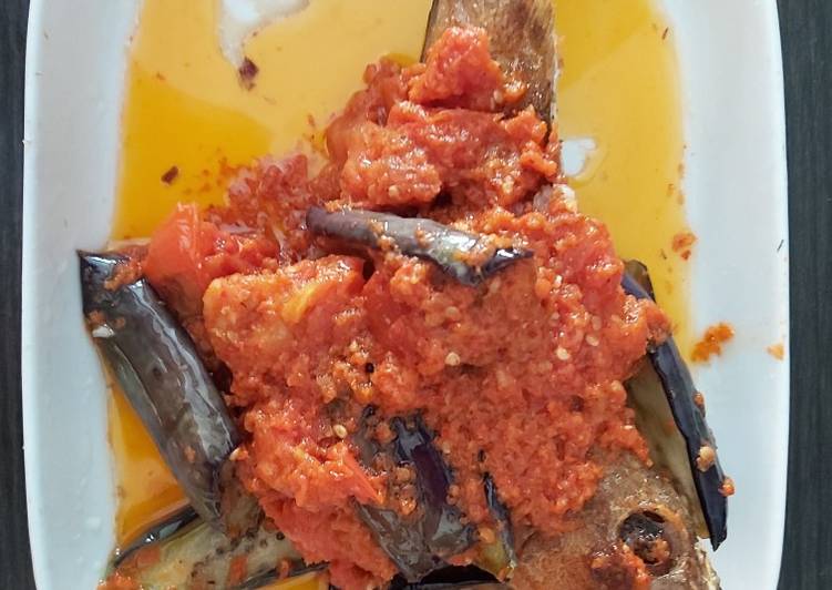 Cara Memasak Cepat Ikan Kerapu terong balado 💕 Enak Bergizi