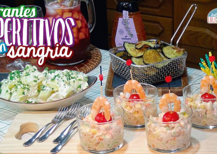 Aperitivos con sangría para una comida o informal