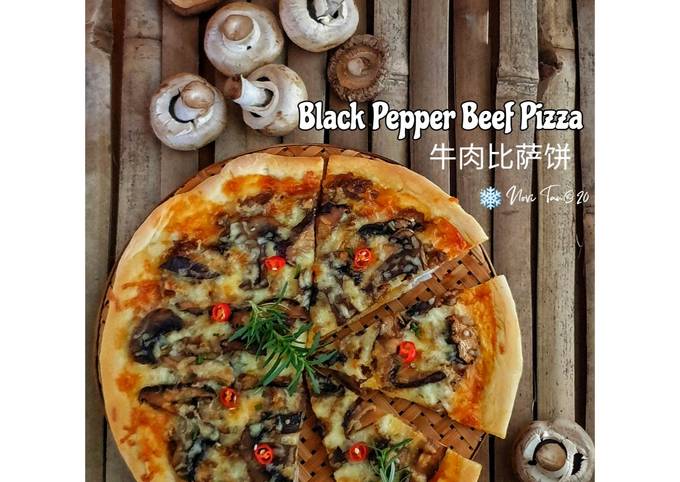 Ini dia! Bagaimana cara buat 232. Pizza Sapi Lada Hitam