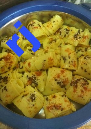 A picture of Rj special Khandvi.