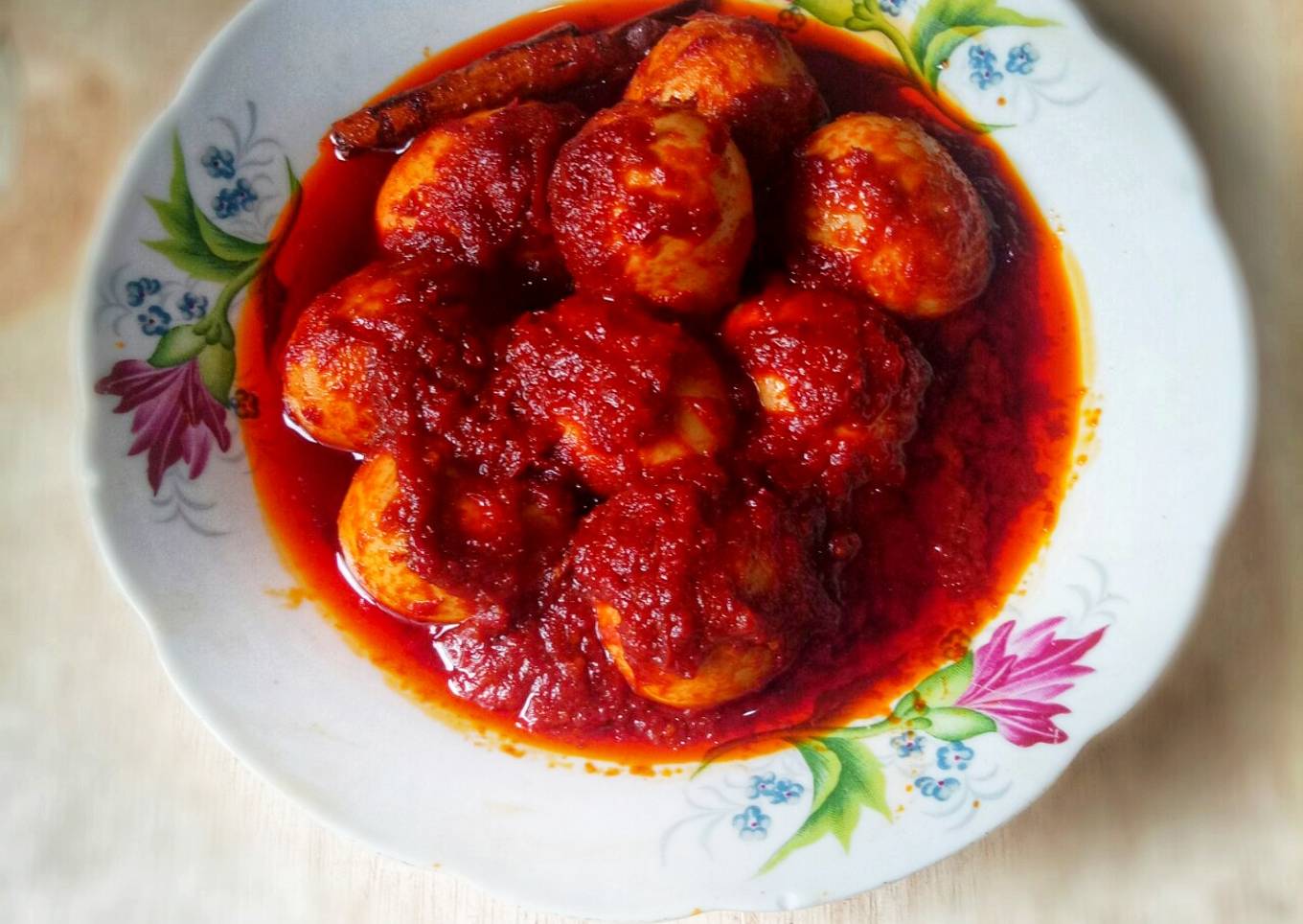 Telur Bumbu merah(Hintalu masak habang)