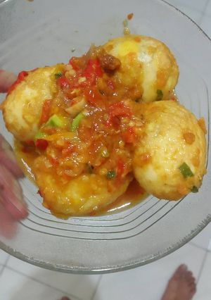 Foto resep Telur pete balado pedas