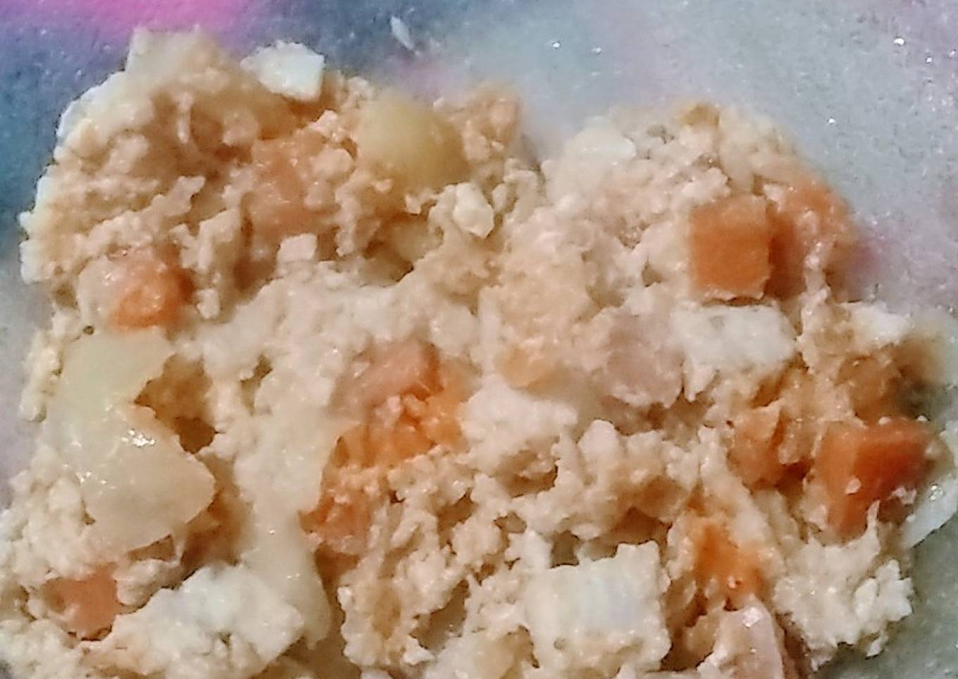 Revuelto de pechuga y batata