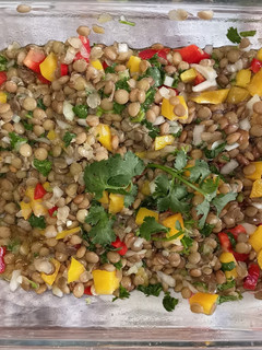 Foto de Lentilhas com pimentos e coentros
