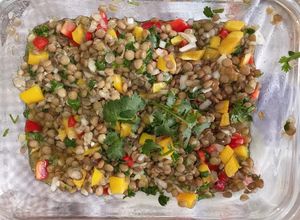 Foto de Lentilhas com pimentos e coentros