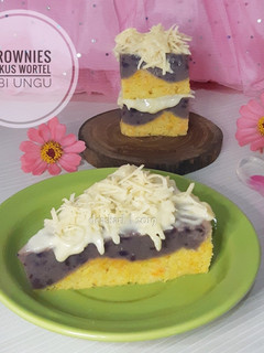 Foto resep Brownies Kukus Wortel Ubi Ungu