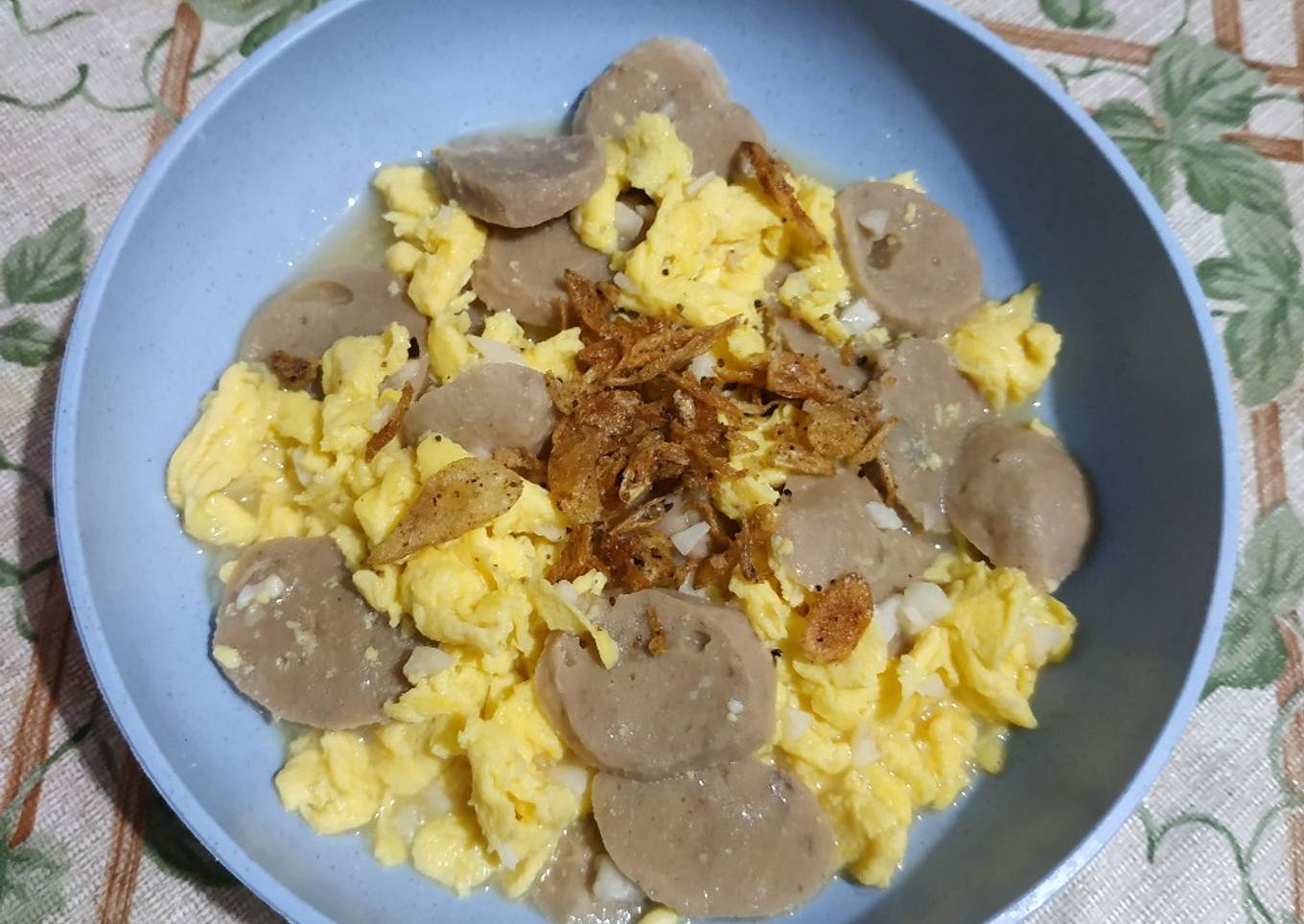 Tumis Bakso Urak Arik Telur