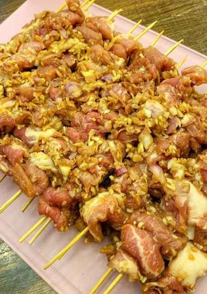 Hình của món Thịt xiên nướng.