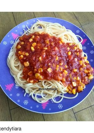 Foto resep Spaghetti Bolognese Jagung