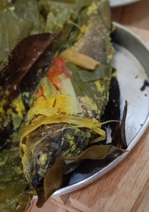 Foto resep Pepes ikan mas bungkus daun