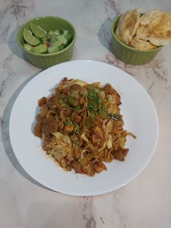 Foto resep Mie goreng kari ayam
