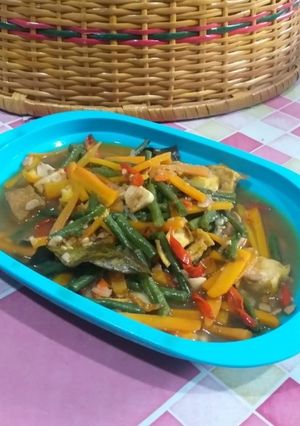 Foto resep Sayur tauco kacang panjang wortel tahu