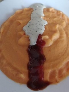Una foto de Puré de calabaza y patata