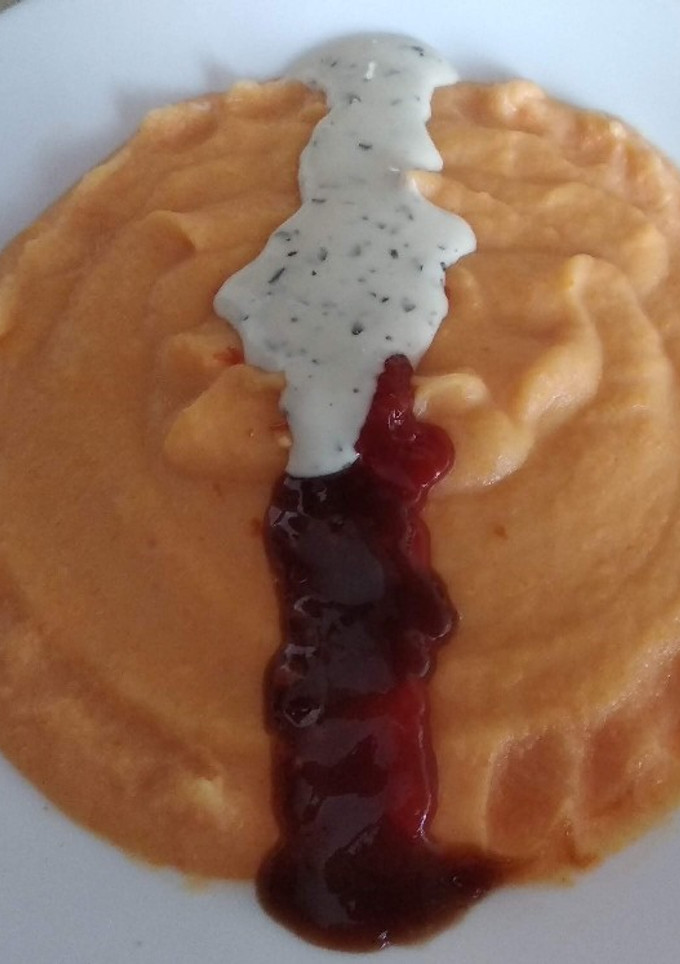 Una foto de Puré de calabaza y patata