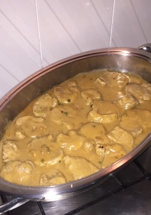Una foto de Solomillo en salsa de pimienta negra