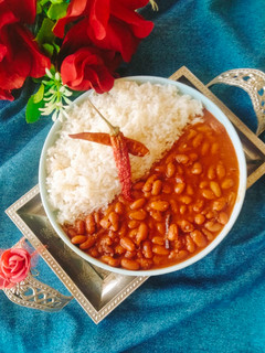 A picture of RAJMA MASALA /RAJMA Chawal 😋.