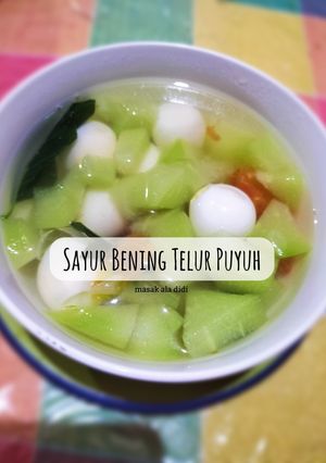 Foto resep Sayur Bening Telur Puyuh ala Didi