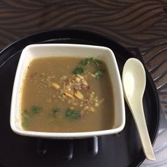 A picture of Sweet potato and peanut soup.