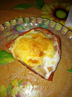Una foto de Morrones rellenos al horno
