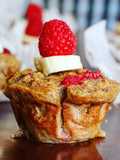 Muffins de avena, banana 🍌y frambuesa  sin gluten