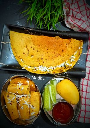 पनीर स्टफ्ड बेसन चीला (Paneer stuffed besan cheela recipe in hindi) रेसिपी मुख्य फोटो