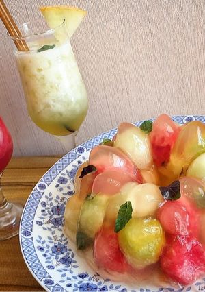 عکسی از دستور ژله میوه بهارونه