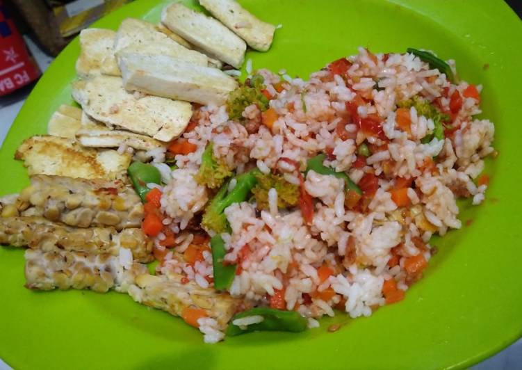 Resep 16. Nasi Campur Mix Veggie, Bikin Ngiler