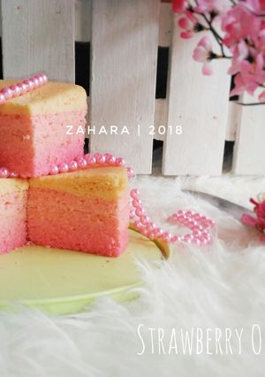 Foto resep Steamed Strawberry Ombre Cake (Gluten Free) #maree