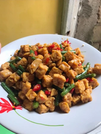 Langkah Gampang Menyiapkan Resep Tumis tempe &amp; kacang panjang yang Enak Banget Anti Ribet, Lezat Sekali