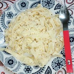 Fettuccine Pasta in White Sauce A picture of Fettuccine Pasta in White Sauce.