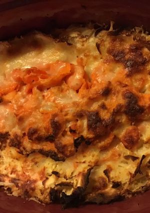 Une photo de Gratin de panais et carottes au parmesan