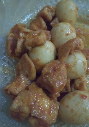Foto resep Telur Puyuh Tahu Pedas Manis 😊