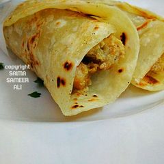 A picture of Malai boti roll paratha.