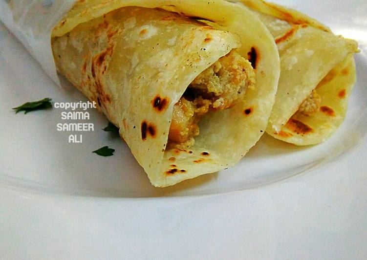 How to Make Yummy Malai boti roll paratha