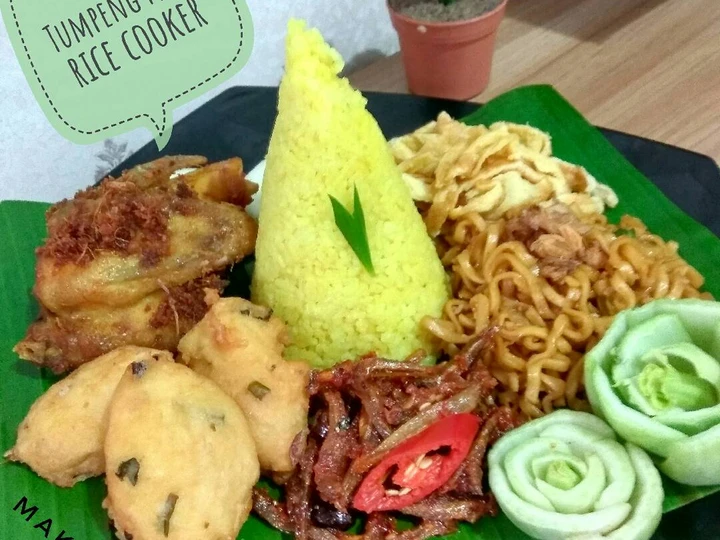 Langkah Mudah untuk Membikin Resep Nasi Kuning Rice Cooker a. k. a (Tumpeng Mini) yang Menggugah Selera Anti Ribet, Mantap Sekali