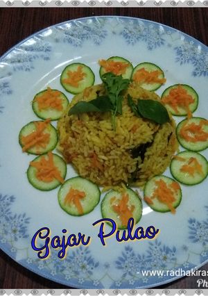 A picture of Gajar Pulao.