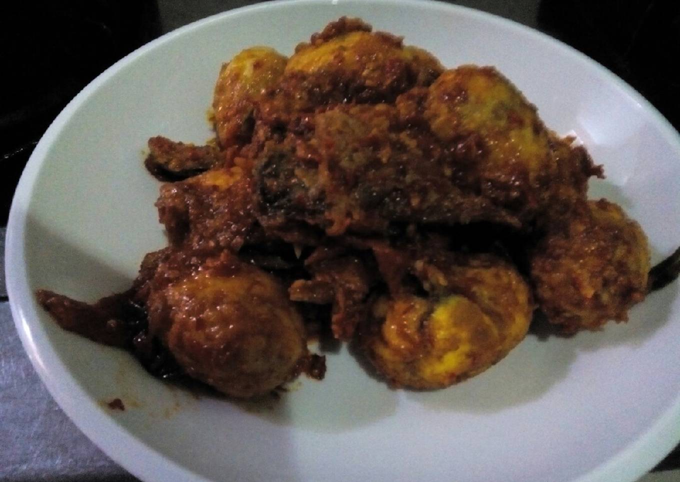 Telor ayam balado suka suka
