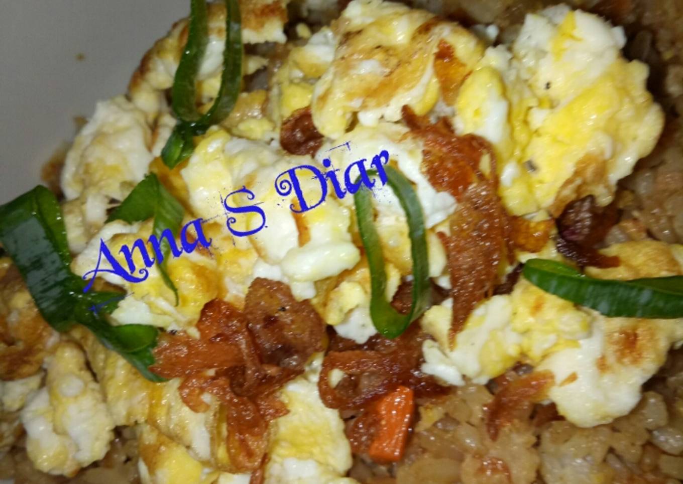 Nasi Goreng Ayam Cincang Mix Telor Orak-Arik