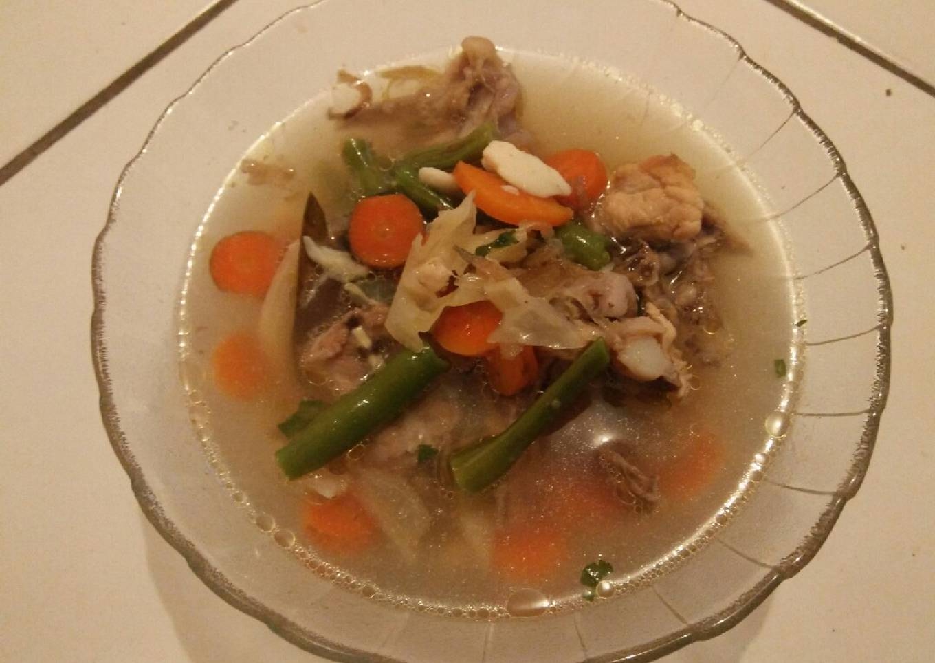 Sop ayam Pak Min klaten (kerongkongan)