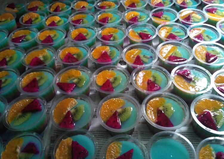 Cara Musim Gugur Di RumahPuding buah pelangi 