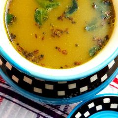 Gooseberry Ginger & Raw Turmeric Rasam (Amla Rasam) A picture of Gooseberry Ginger & Raw Turmeric Rasam (Amla Rasam).