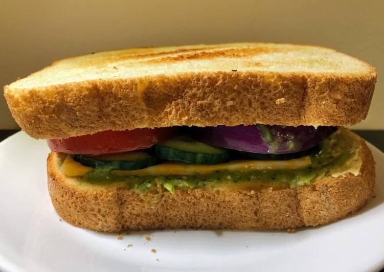 Recipe of Quick Mix veg sandwich