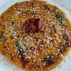 A picture of Wheat flour liquid paratha.